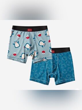 •BIOWORLD•NWT SNORLAX & POKÉMON BALLS LOGO BOXER BRIEFS SIZE LARGE